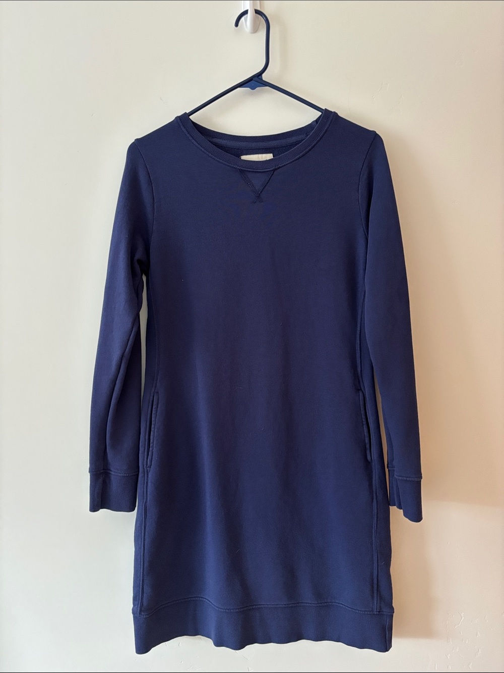 Pact Navy Long Sleeve Sweatshirt Dress